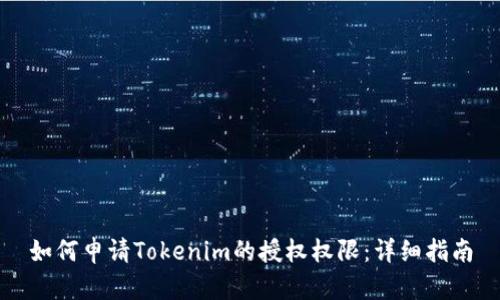 如何申请Tokenim的授权权限：详细指南